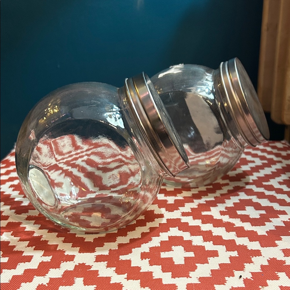Glass Storage Jars with Black Lids - Picture 2 of 6
